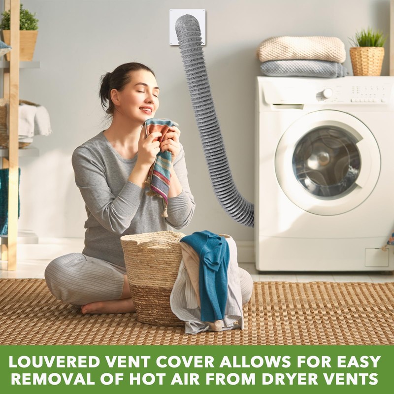 Glooglitter 4 Inch Dryer Vent Kit, Exhaust Ducting Through Wall,Gray