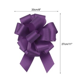 MECCANIXITY 10pcs 11" Glitter Car Large Pull Bow Gift Wrapping Bows for Christmas Flower Presents Birthday Wedding Car, Purple