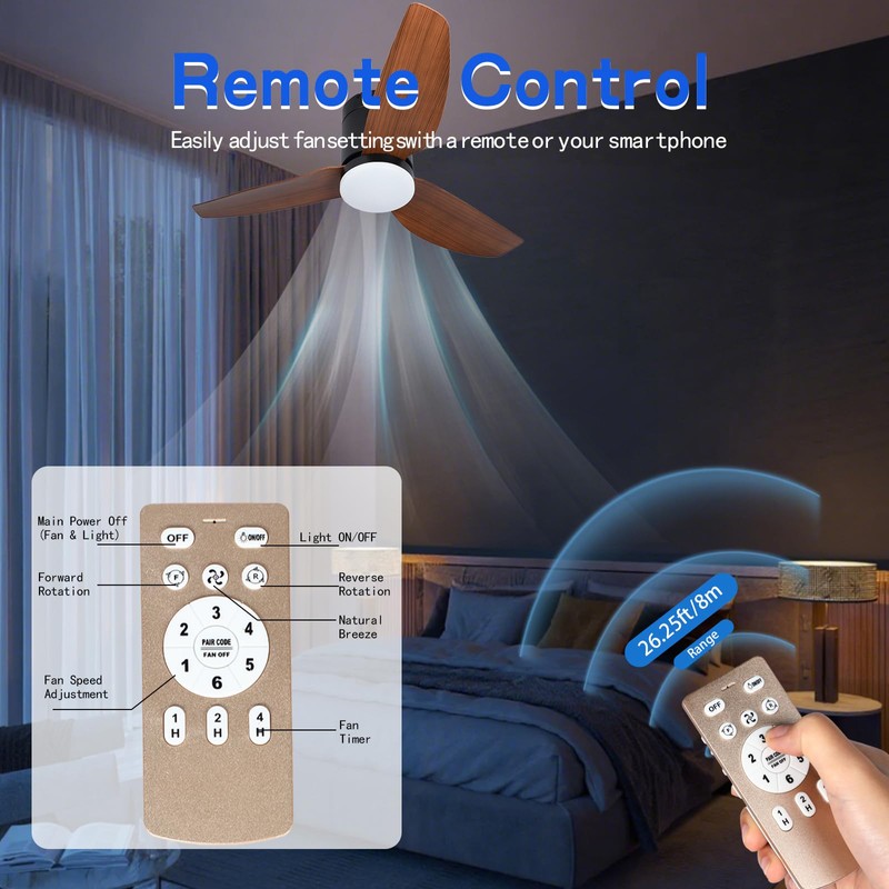 Xcity 40 Inch Ceiling Fan with LED Light, Remote and