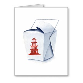 DJ Rogers Fine Art Chinese Food Takeout - Set of 10 Note Cards With Envelopes