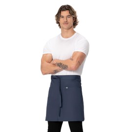 Chef Works Unisex Brio Server Apron, Blue, One Size