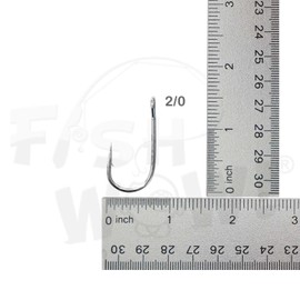 Qty 100 Fishing 6X Strong Siwash Nickel Hooks Size 2/0 Open Eye Hi-Carbon Steel Hook Long Cut Point
