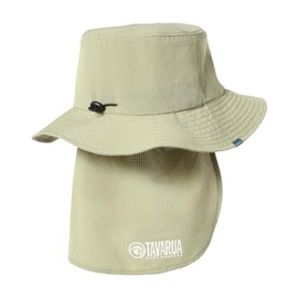 Tabarua UV Air Mesh Surf Hat, Sun Shade Included, UPF50+, One Size Fits All 23.2 inches (59 cm), Quick Drying, Breathable, Neoprene Strap Included, Black, SAND, 59 cm