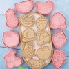 8-Piece 3D Fruity Cookie Cutters, Apple, Strawberry, Watermelon, Pineapple, Grape,