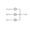 Phase Control 3 x 230 V + N Phase Lamp
