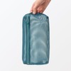 MUJI OHH40A4A 3D Mesh Case Dark Green L Approx. 8.3