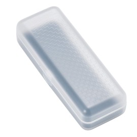 Megan 2067-01 Glasses Case, Wide, Square, Inner Dimensions, 6.1 inches (156 mm), Compact, Transparent, Skeleton, Frost, Hard Case, Clear