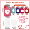 Giiffu 50 Pack Valentines Cards for Kids, Mason Jar Happy