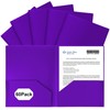 EEHZTSI 60-Pack Plastic Folders with Pockets,2-Pocket Poly Folders Holds 8-1/2"