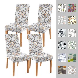 Chair Cover Set of 4, Set Covers for Chair, Removable and Washable Dining Room, Living Room, Office 4 Packs. Suitable for Home, Hotel, Banquet or Party.