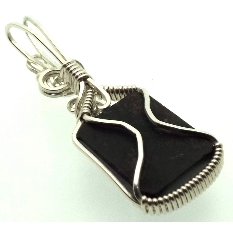 Sugilite Gemstone Sterling Silver Wire Wrapped Pendant 11