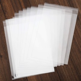 50 pcs Clear 11" x 14" Self Seal Cello Cellophane Bags Resealable Poly Bags 2.8 mils OPP Bag for Packaging Clothing, T Shirts, Party Decorative Gift……