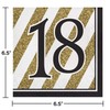 Pack of 192 Gold and White Striped with Black"18" and
