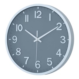 Moiubik Wall Clocks Battery Operated 10 inch Modern Wall Clock,Silent Non Ticking Wall Clock for Living Room Bedroom Kitchen Office Classroom Decor (Gray White)