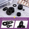 Swpeet 175Pcs 7 Sizes Flat Rubber Washers Assortment Kit, Heavy