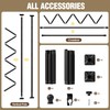 AKTOP Extra Long Room Divider Tension Curtain Rod, Adjustable 3.5-11ft(H)