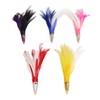 5Pcs Feather Trolling Fishing Lures Colorful Feather Jet Head Trolling