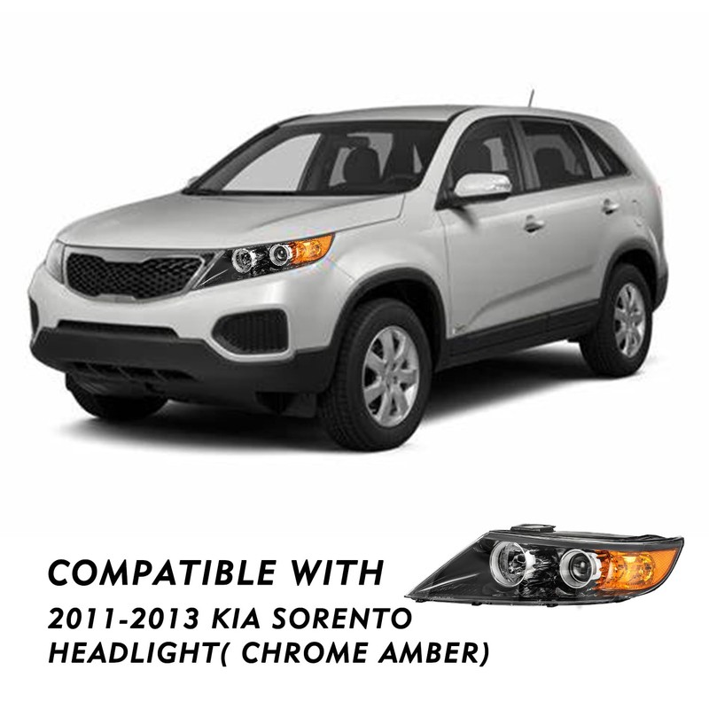 TUSDAR Halogen Headlight Assembly Set Compatible With 2011 2012 2013