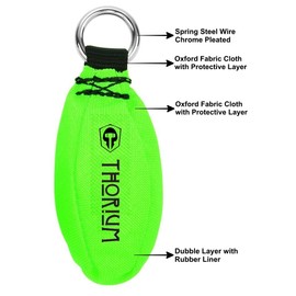 THORIUM Arborist Throw Weight Bag Set Kit - Bright Green 16oz / 450g Slingshot Launcher Pouch - Complete with 150' / 45m Throw Line Rope