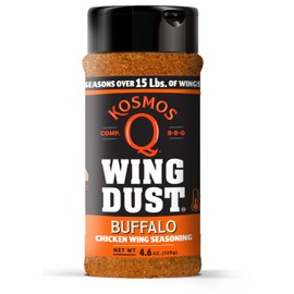 Kosmos Q Buffalo Wing Dust, Classic Buffalo Seasoning Powder For Chicken, Popcorn, Fries & More, Bold & Spicy Chicken Wing Seasoning, Dry Rub Dust for Grilling and Smoking, 5 Oz Shaker Bottle
