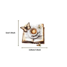 Coffee Stickers for Laptop (50 Pieces), Gift for Children, Teenagers, Adults, Coffee Transparent Waterproof Vinyl Stickers for Car, Motorcycles, Bicycle, Luggage, Scrapbooking, Skateboard, Guitar