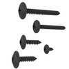 Phillips Flat Head Self-Tapping Screws with Disc, Black, Galvanised