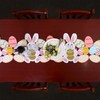 Simhomsen Embroidered Easter Bunny Table Runner, Decorative Centerpiece with Bunnies
