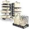 Pots and Pans Organizer for Cabinet, 3-in-1 Adjustable Cookware Storage
