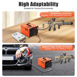 awolsrgiop PCP Air Compressor, 30MPA 4500PSI PCP Air Pump High Pressure Pump Electric Airgun Air Compressor Orange 110V Air Compressor Built-in Transformer Portable Pump Fan Cooling