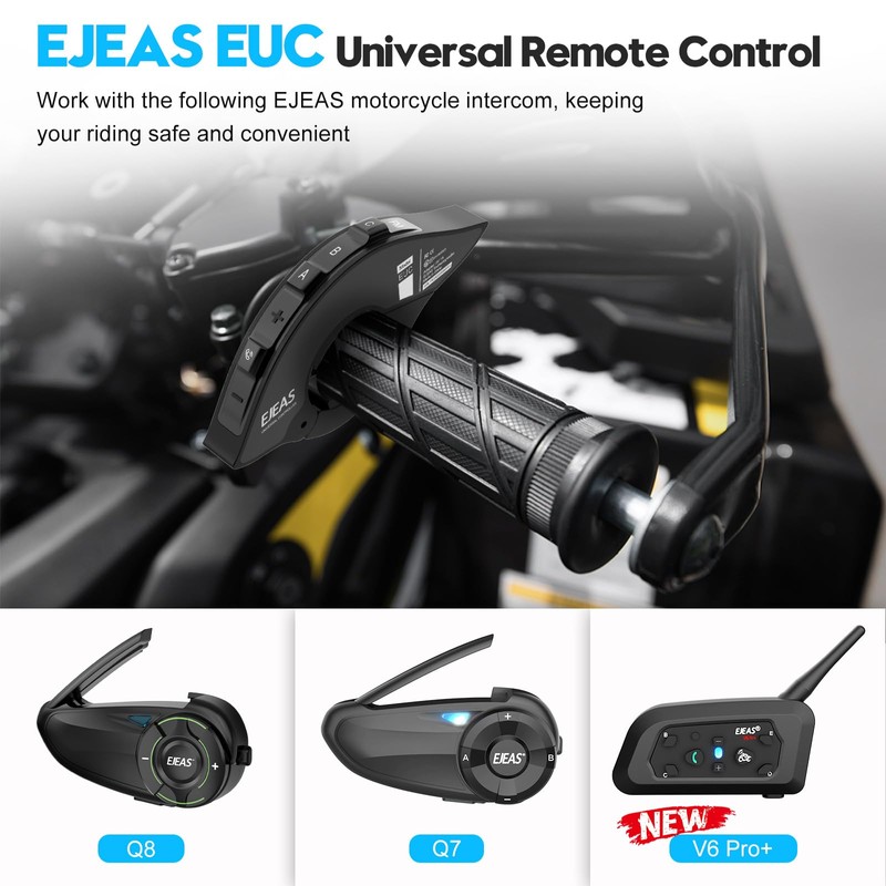 SolaMr Q8 EUC Motorcycle Intercom Bluetooth Remote Control Handle for