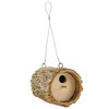 Uncle Dunkels Log-Shaped Birdhouse, Rustic Bird House for Wrens, Chickadees