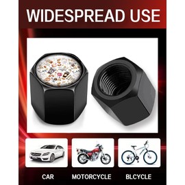 Metal Tire Valve Stem Caps 4 Pack,Car Wheel Stem Caps, Aluminum Universal Air Valve Covers for Cars, Trucks, SUVs, Bikes, Motorcycles, Bicycles(Coffee Bean)