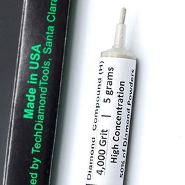 TechDiamondTools Diamond Polishing Compound Polishing Paste 4,000 Grit 2-4 Microns for Marble Glass Metal Rock Jewelry Resin Silver Chrome Gemstone with High Concentration of Diamond Powder USA Made