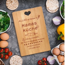 Gifts for Mum, Mother's Day Gift, Bamboo Chopping Board, Birthday Gift for Mum, Christmas Gifts for Mum from Daughter Son