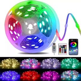 KARSUM RGB-IC Smart Fairy String Lights 16FT/5M [APP & Remote Control],9 Music Modes,50 LEDs Multicolor USB Powered & IP65 Waterproof Music/Voice Sync and Timer for Christmas, Wedding,Birthday (5M)