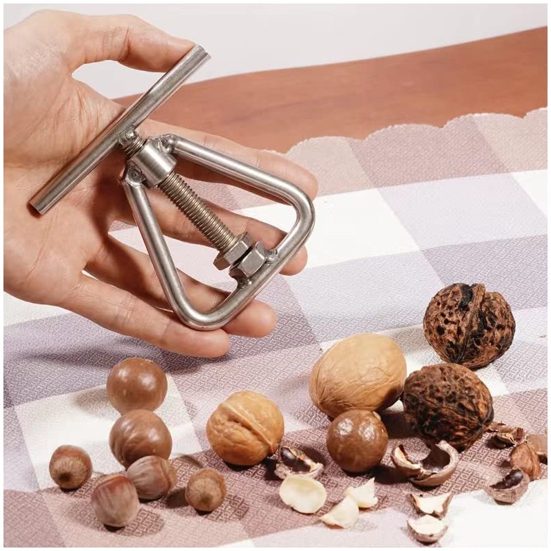MxTong Nut Cracker Heavy Duty Nutcracker Macadamia Cracker Stainless Steel