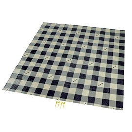 Captain Stag UB-3062 Picnic Sheet, Mat, Cushion Picnic Sheet, 70.9 x 70.9 inches (180 x 180 cm), 0.04 inches (1 mm) Thick, Approx. 2 Tatami Mats, Storage Bag Included, 4 Pins Included, Checkered