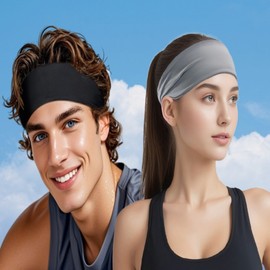 Running Hiking Tennis Gym Sports Headband Sports Headband White 5ea