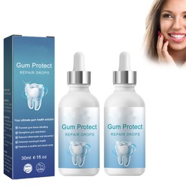 Gum Protect 2 Pieces Gum Regeneration Drops, Gum Repair Drops, Gum Regrowth Drops, Gum Relief Drops, Repair Gums, Rejuvenates Your Gums With Ease