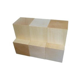 Madera Style AM-BC-2003 Wood, Solid Wood, Square Wood, Cube, For Carving, Bird Carving, 1.8 x 1.8 x 1.8 inches (45 x 45 x 45 mm), Set of 6, Woodworking, Carving, Crafts