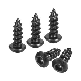 sourcing map Hex Socket Self Tapping Screws, M6 x 16mm Carbon Steel Wood Screw 25pcs