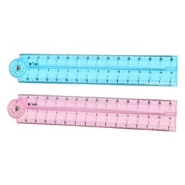 30cm 300mm Folding Ruler | Plastic Transparent Ruler Foldable Ruler | 3Pcs Geometric Ruler Plastic Ruler School Stationary Ruler Straight Ruler For School Children Kids Office
