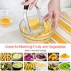 Fousenuk Stainless Steel Potato Masher, Potato Masher with Rubber Handle,