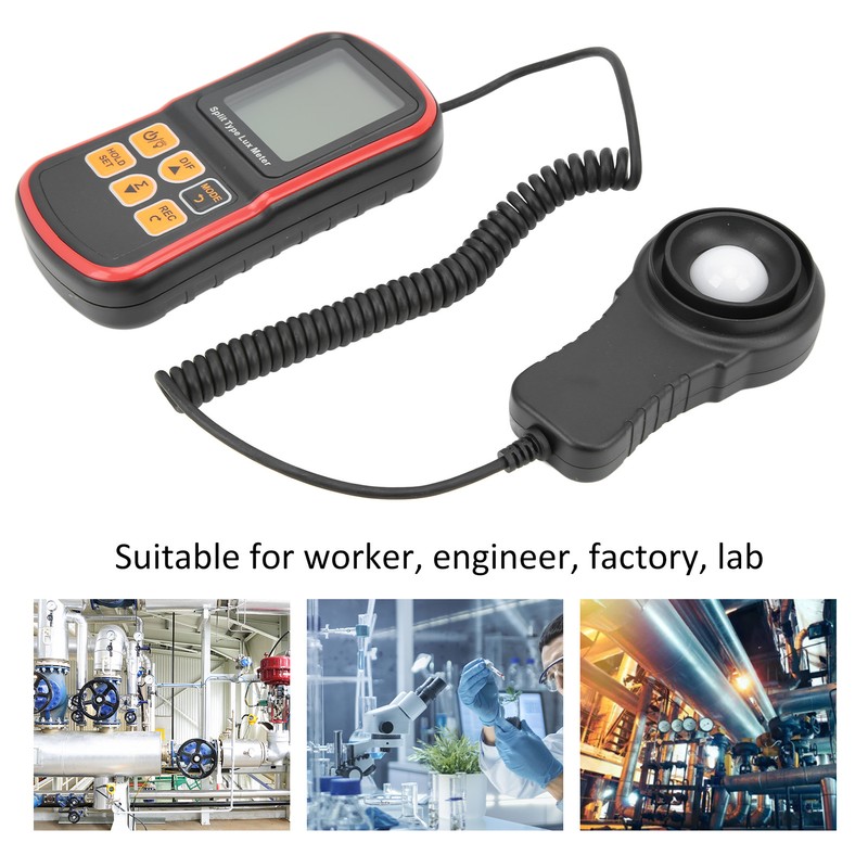 1030 Light Meter Split Digital Illuminance Meter with Temperature Measurement