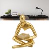 Thinker Sitting Figure, Good Decoration Fine Workmanship Resin Abstract Statue