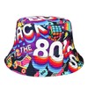 JAZTAKU 80s Theme Party Bucket Hat Rave Accessories for Party