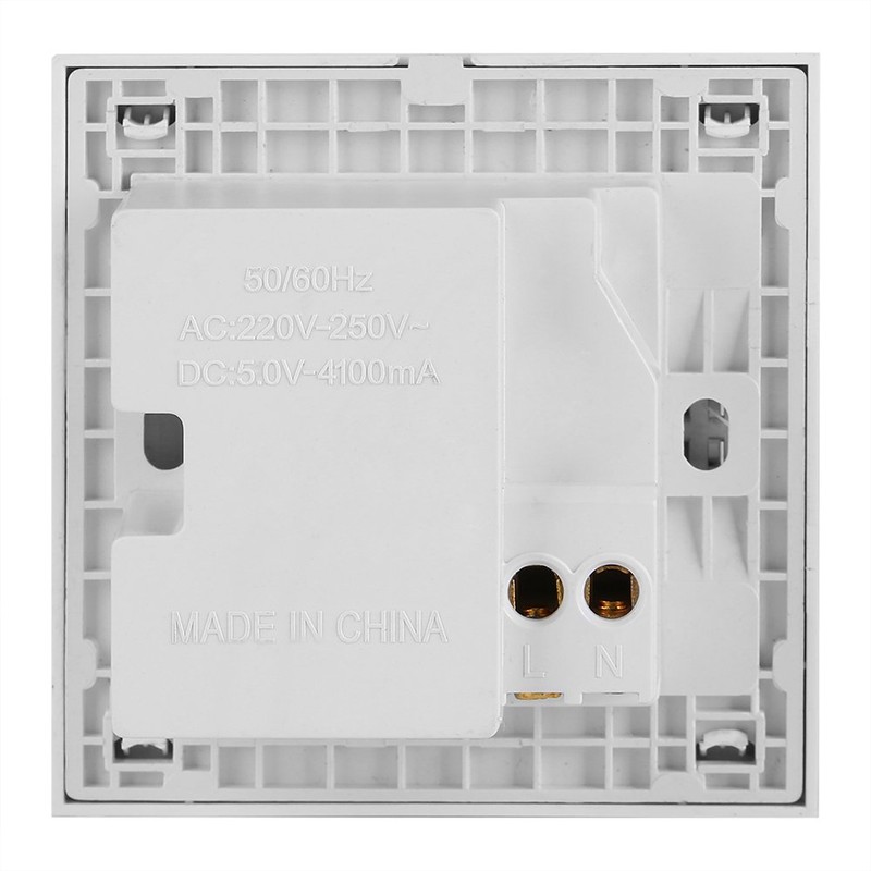 Fdit USB Wall Mounted Socket Intelligent Charger Outlet Panel Tool