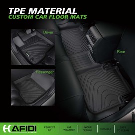 HAFIDI® Floor Mats Fit for 2021-2025 Ford Expedition Max 8 Seats All Weather Protection TPE Anti-Slip Automotive Floor Liners, Fits 1st & 2nd & 3rd Row Custom Expedition Max Accessories, Black