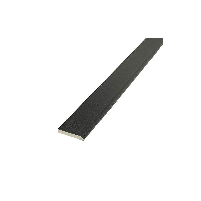 Anthracite Grey (Grained), 45mm x 5m Pencil-Round Architrave uPVC Plastic