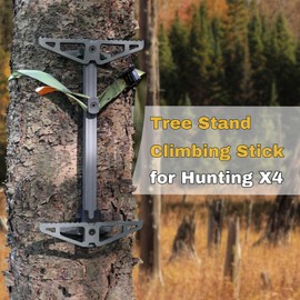 Climbing Sticks, Non-Slip Tree Step Tree Climbing Sticks for Hunting, Lightweight Aluminum Hunting Climbing Steps, Climbing Stick for Tree Stand (4)